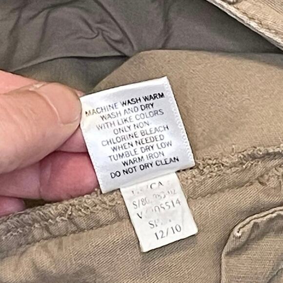 Banana Republic Wide Leg Khaki Pants Women’s 8 Beige Cotton Linen Twill Trousers - Picture 6 of 11